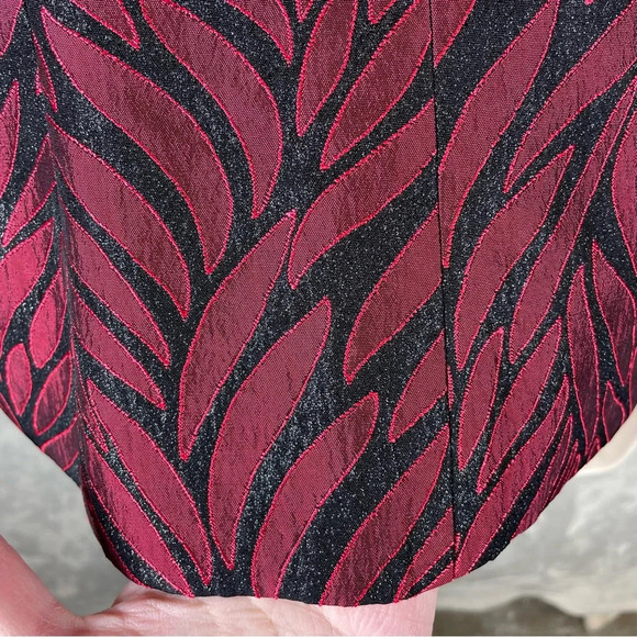 Maggy London red fire metallic dress jacket blazer formal wear women’s 10 - Picture 3 of 9